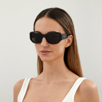 Lunettes de soleil Saint-Laurent | Modèle SL 498 (001) - Noir Brillant